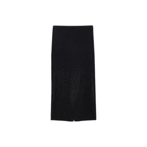 Sandro Повседневный Длинный Юбка Женские Черный