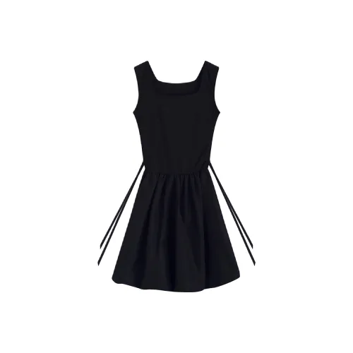 DGMZ Без рукавов Платье Женское Черное