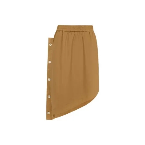 MEIYANG Повседневный Длинный Юбка Женские Earth Желтый