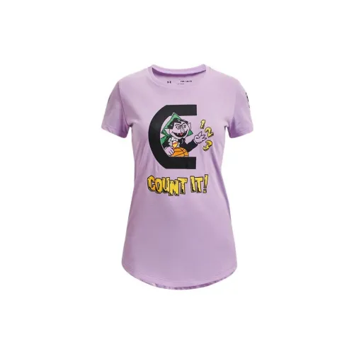 Under Armour Curry x Sesame Street Фиолетовые Детские Футболки