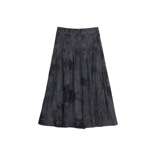 SETIROM Черная Женская Повседневная Длинная Юбка