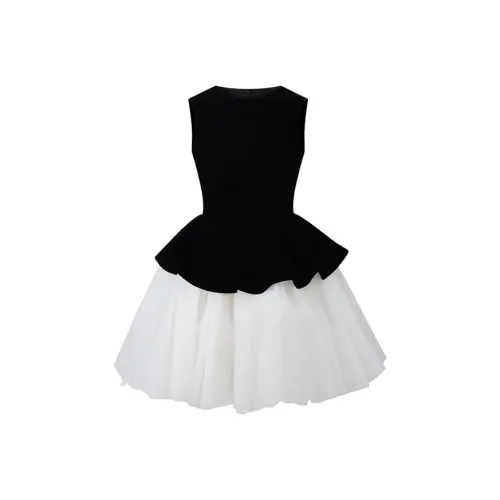 HUINIAN Без рукавов Платье Женское Черное