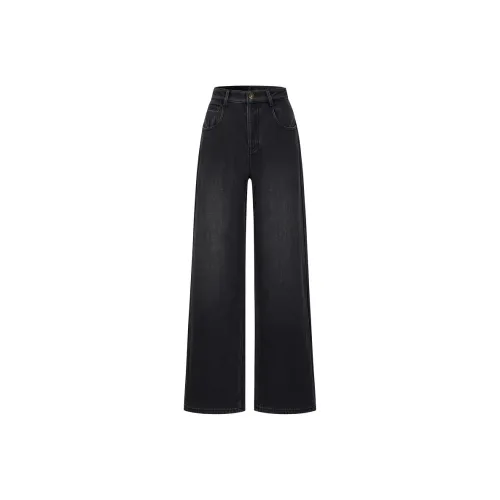 JZ. ANNAKRO Джинсы Женские Без рисунка Черные