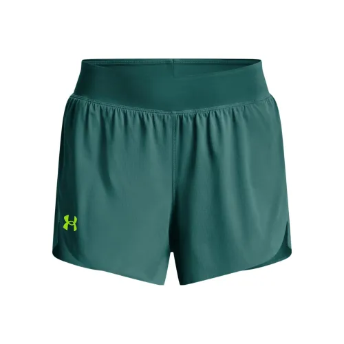 Under Armour Темно-зеленые Женские Спортивные Шорты