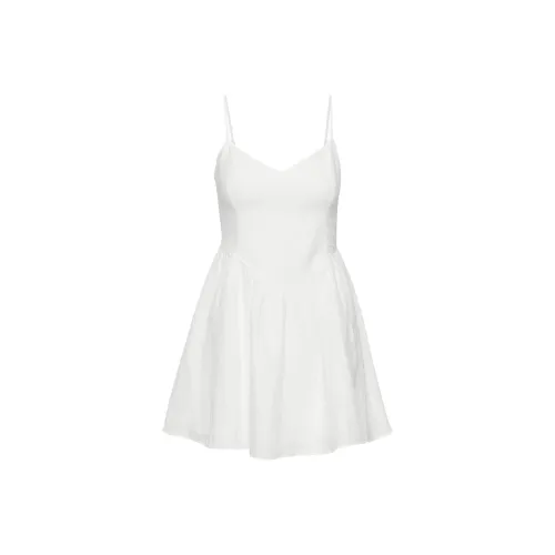 ARITZIA WILFRED Influence Linen Mini Dress Slip Dress Women's White Белый