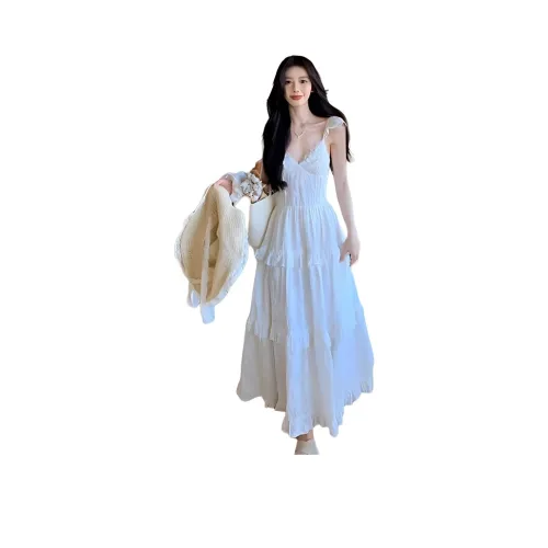 CHARM GLOW Slip Платье Женское Белое