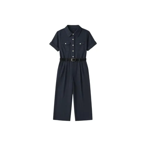 LUYOUYE Комбинезон Женский Джинсовый Синий