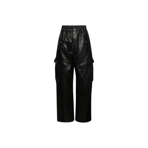 DION LEE Черные Женские Кожаные Брюки