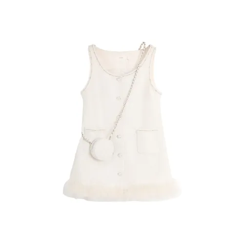 SETIROM Без рукавов Платье Женское Белое
