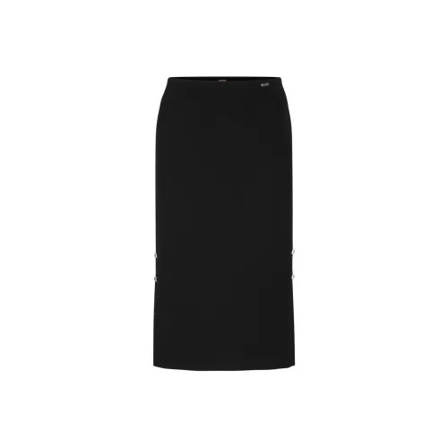 HUGO BOSS Черные Женские Повседневные Длинные Юбки