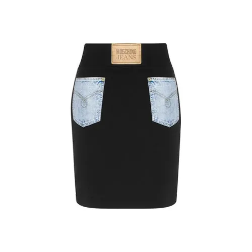 MOSCHINO Черные Женские Повседневные Короткие Юбки