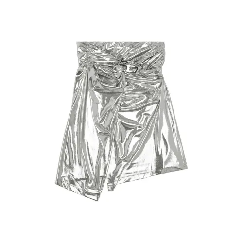 DIESEL Серебряные Женские Повседневные Короткие Юбки