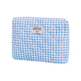 Синий косметический мешок для хранения с бантом