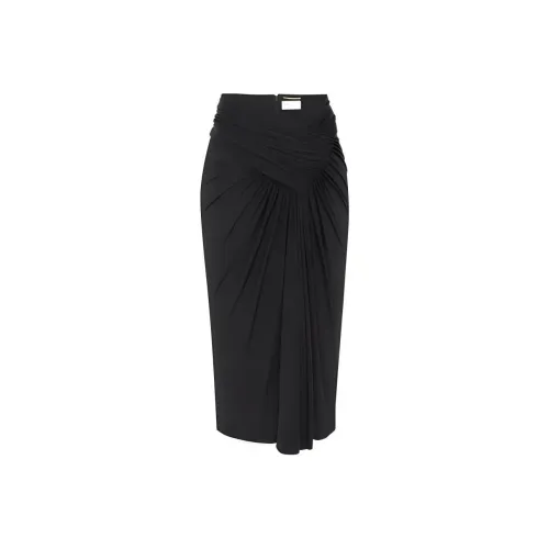 SAINT LAURENT SS24 Повседневная длинная юбка женская черная