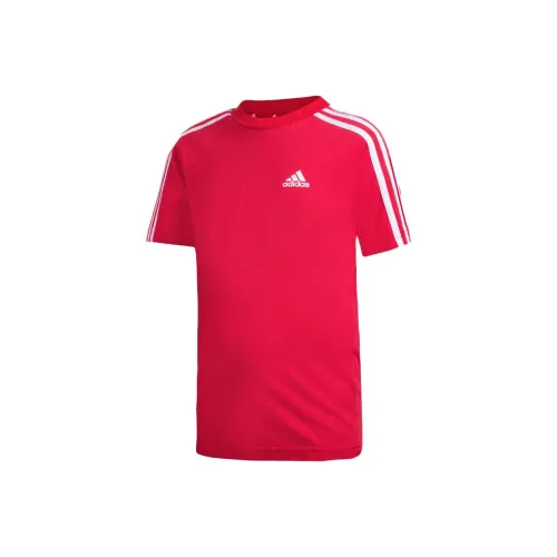 Adidas Светло-алый/Белый Kids T-рубашки