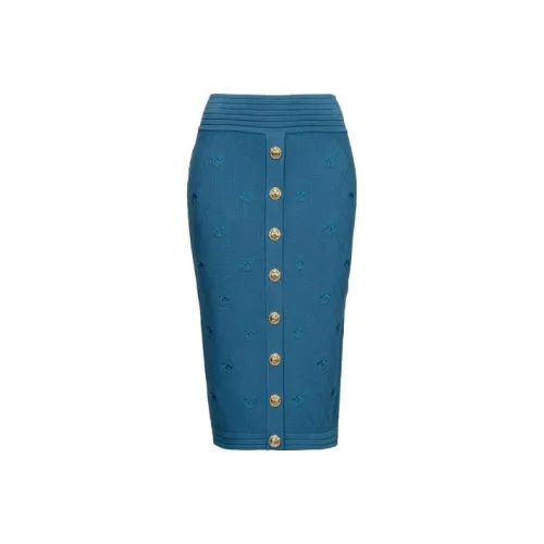 PINKO Синие Женские Повседневные Длинные Юбки