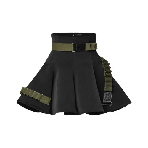 LOUIS VUITTON FW24 Повседневные короткие юбки Женские Черный