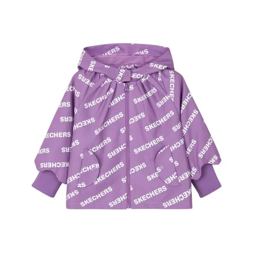 Skechers Куртки Пальто Фиолетовый Основа Белый Детский