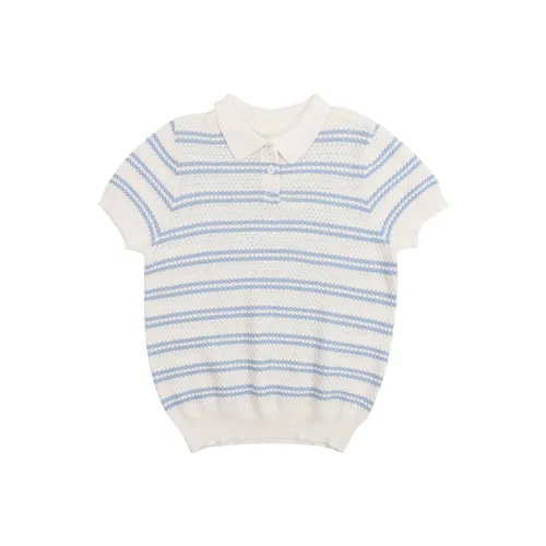Pure and Good Поло Синие и Белые Полоски Детское
