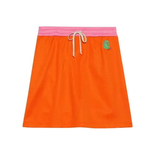 GUCCI 2024 Chinese New Year Series SS23 Повседневные короткие юбки Женские Апельсин