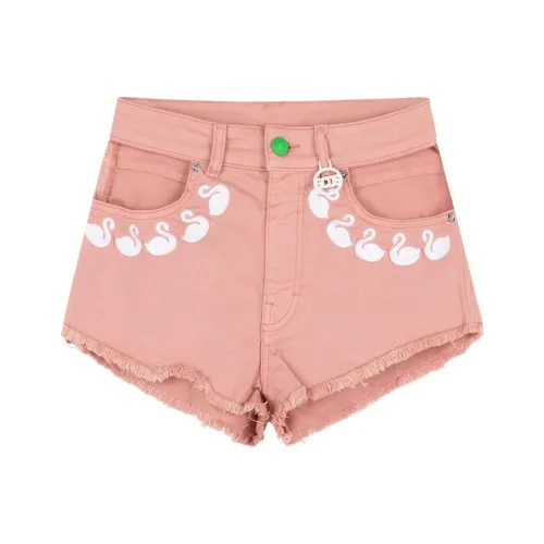 GCDS Розовые Женские Джинсовые Шорты
