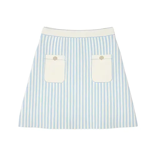 Sandro Повседневные короткие юбки Женские Синие