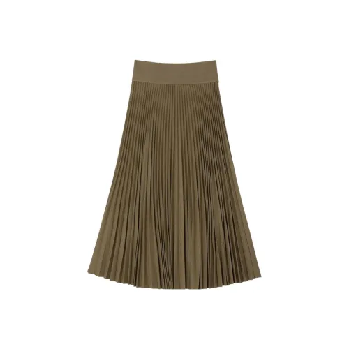 Theory Верблюжий Женские Повседневные Длинные Юбки