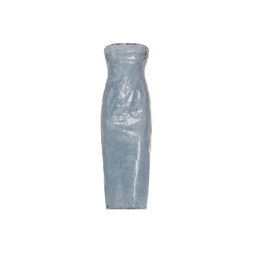 GRLFRND Без рукавов Платье Женское Синее