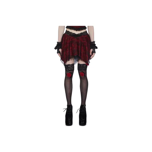 Dolls Kill Widow Стоп ME Шарф Мини Юбка Повседневная Короткая Юбка Женская Красный Красный