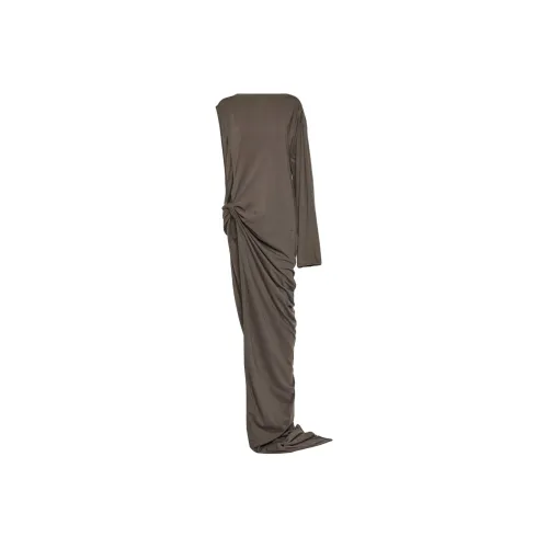 RICK OWENS Beige Женские Длинные Платья с Рукавами