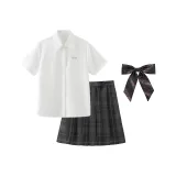 Асимметричный галстук-бабочка набор (черный)