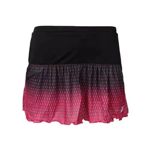 YONEX Бадминтон Юбка Женская Черный Красный Градиент