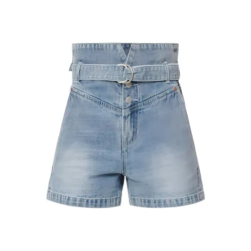 EVISU Джинсовые шорты Женские Джинсовый синий