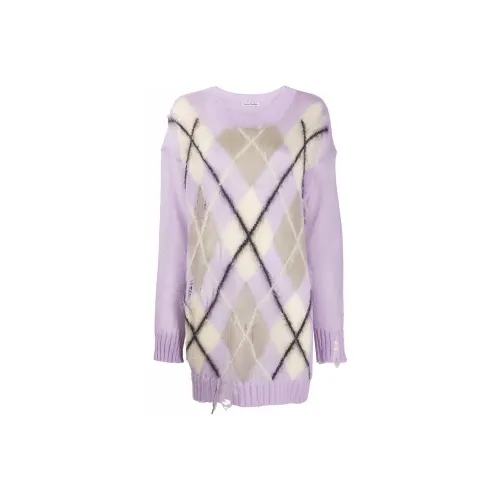ACNE STUDIOS Свободный крой Свитер Женский Лиловый Фиолетовый