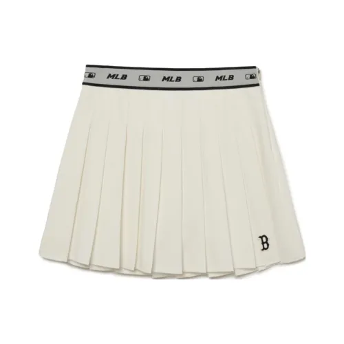 MLB Повседневные короткие юбки женские сливочного цвета