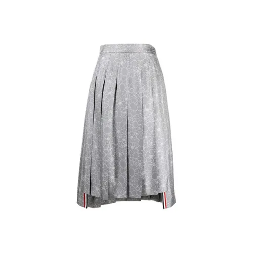 THOM BROWNE Серые Женские Повседневные Длинные Юбки