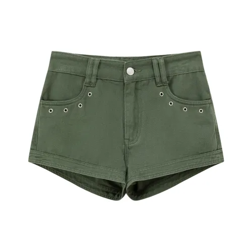 CHUU Армейский зеленый Женские джинсовые шорты