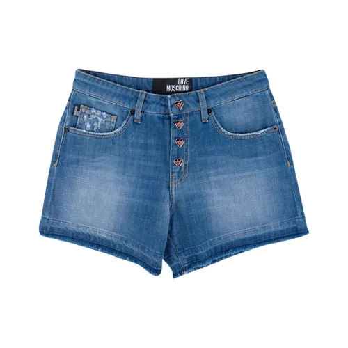 MOSCHINO Синие Женские Джинсовые Шорты