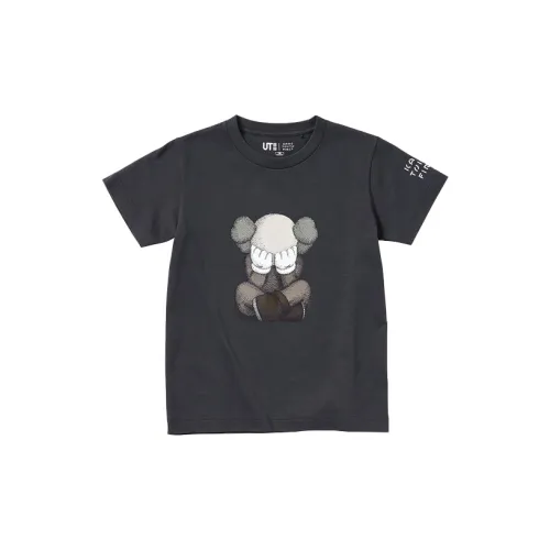 UNIQLO KAWS совместный бренд Co Branded Коллекция T Рубашка Детская Темно-Серый