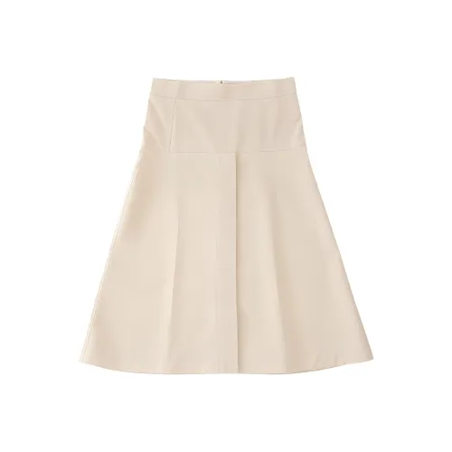 STUDIO NICHOLSON Повседневный Длинный Юбка Женская Жемчужно-Белый