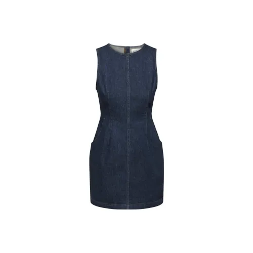 ARITZIA Denim FORUM Shift Джинсовое платье Без рукавов Платье Женское Midnight BLEU Midnight Blue