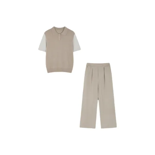 IHIMI Повседневный костюм женский светлый хаки