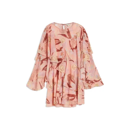 TED Baker Длинное платье с длинными рукавами женское кораллового цвета