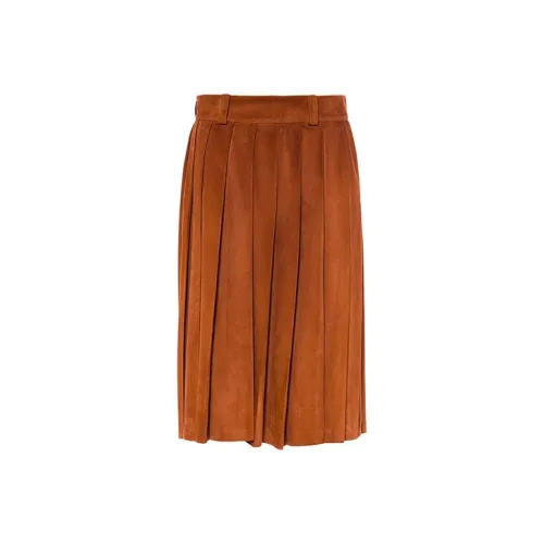 MIU MIU Апельсин Женские Повседневные Длинные Юбки