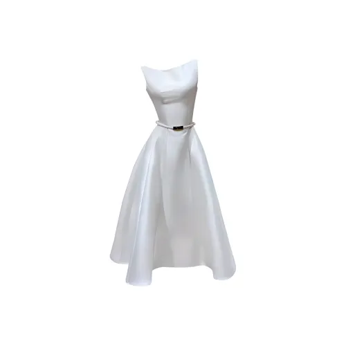 GJFD С утяжкой на талии Без рукавов Платье Женское