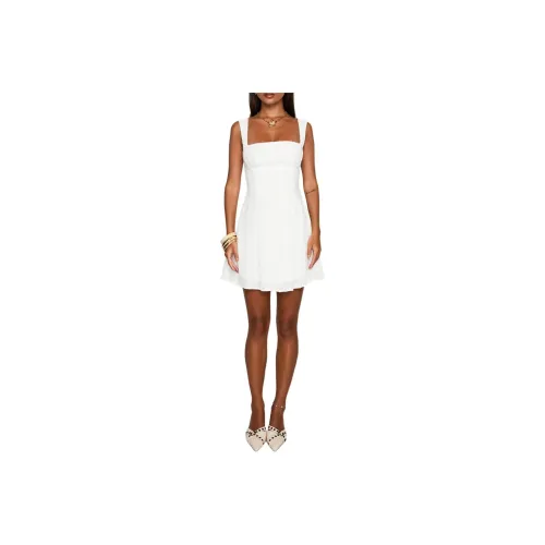 PRINCESS POLLY Xanthus Вышитое Мини Платье Slip Платье Женское Белое White