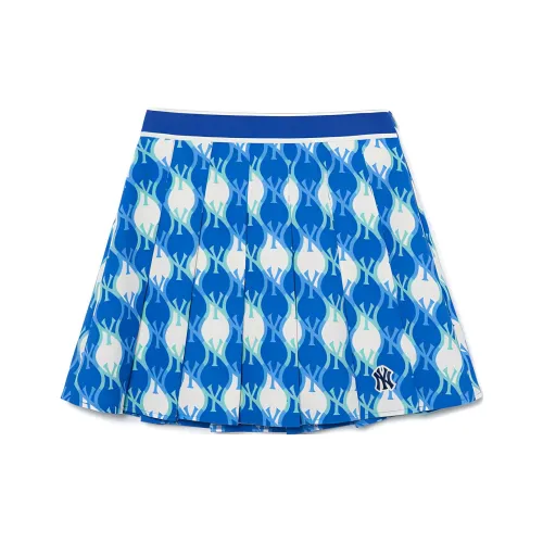 Mlb Base Logo New York Yankees Повседневные короткие юбки Женские Светло-синий