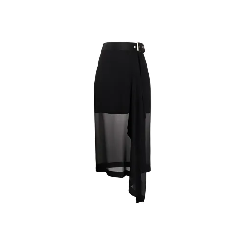 DION LEE Черная Женская Повседневная Длинная Юбка