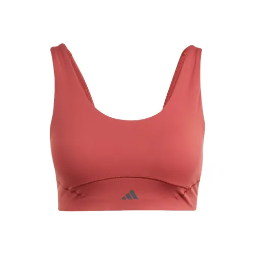 Adidas Все ME LUXE Средняя поддержка Бюстгальтер Спортивное белье Женские Красный