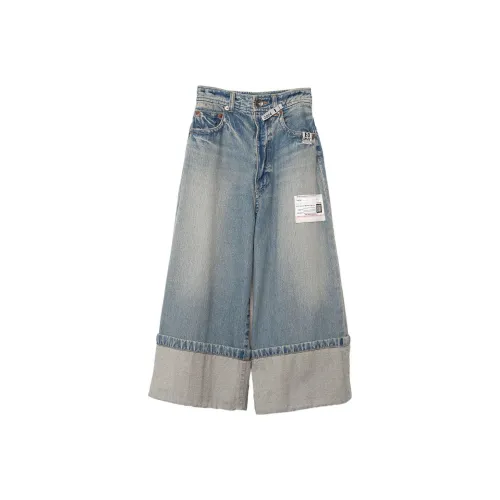 Maison Mihara Yasuhiro SS24 Джинсы Женские Индиго